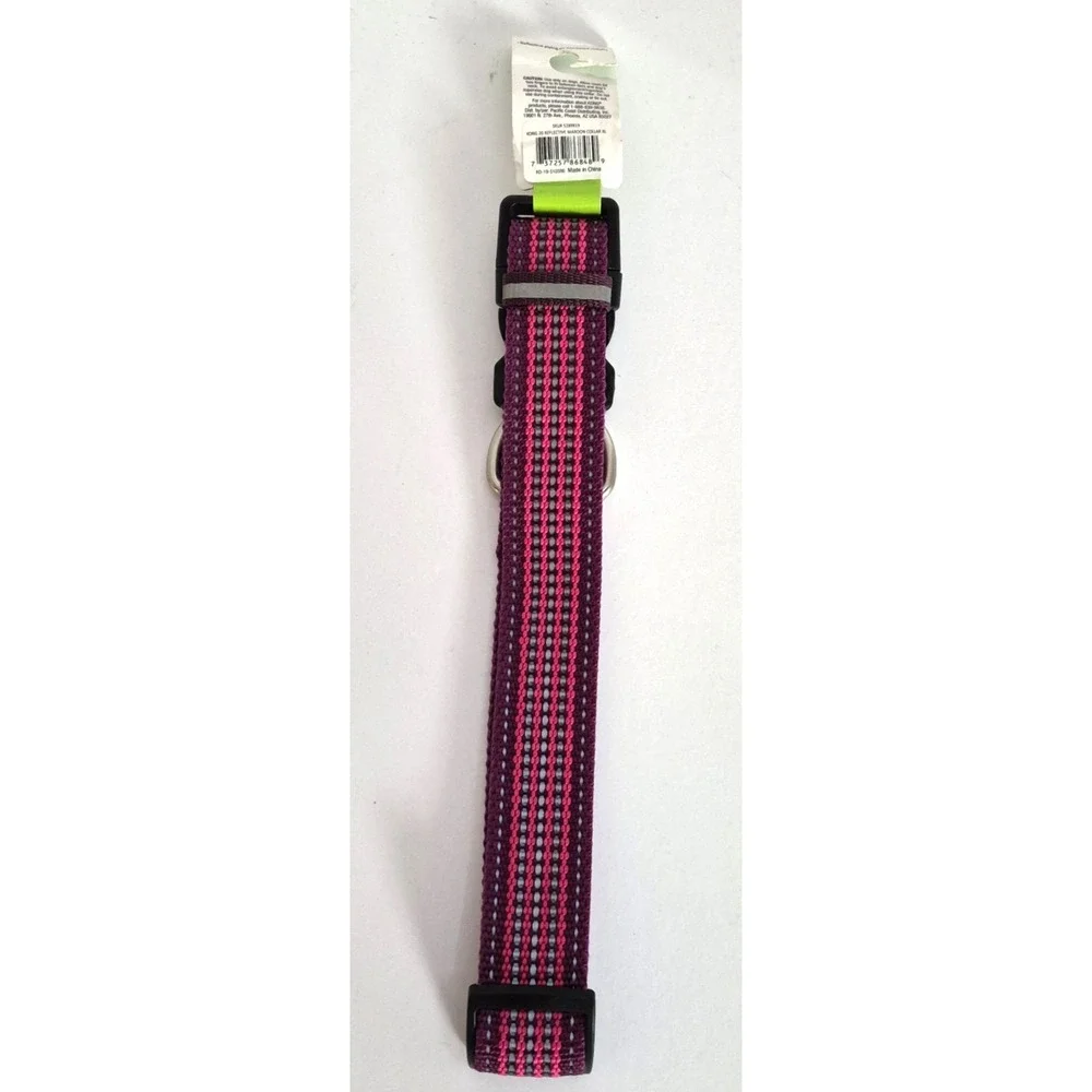 Kong X Large Purple & Pink Comfort & Reflective Padded Dog Collar, NWT